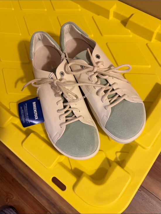 Birkenstock Shoes - Birkenstock Bend Low Devon Pop in eggshell and sage